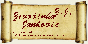 Živojinka Janković vizit kartica